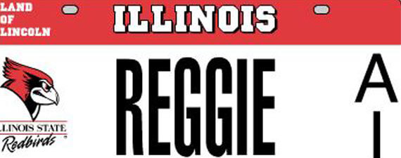 Illinois License Plate with ISU branding.