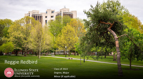 Powerpoint Cover Slide: Watterson Towers from the quad