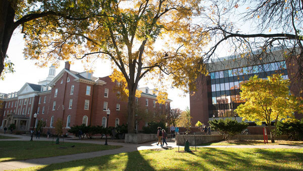 Zoom Background: Fell Hall and Degarmo Hall
